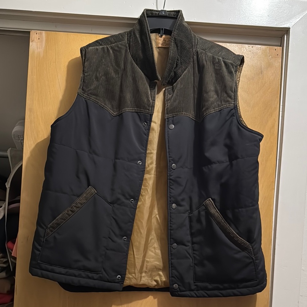 Red Head Ranch - Men’s black and green corduroy vest